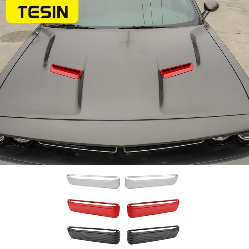 TESIN Autocolant Auto pentru Dodge Challenger+ Accesorii Auto Motor Acoperi Fluxul de Aer de Admisie Capota de Aerisire pentru Challenger 2019 3