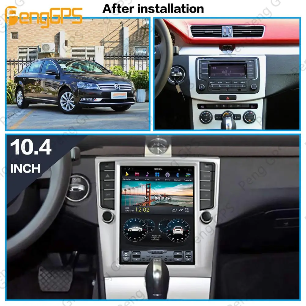 Tesla Ecran Android PX6 Pentru VW Volkswagen Magotan cc 2009-Auto Multimedia player Built-in CARPLAY Radio GPS Nav 3