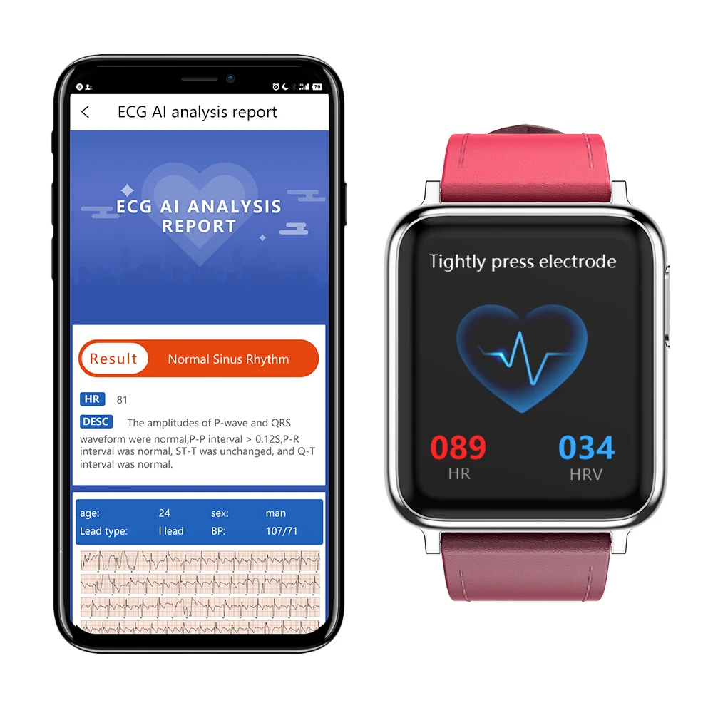 V5 Bărbați Femei Ceas Inteligent Tensiunii Arteriale de Oxigen Sport Band Heart Rate Monitor ECG PPG SPO2 Smartwatch pentru android IOS Xiaomi 3