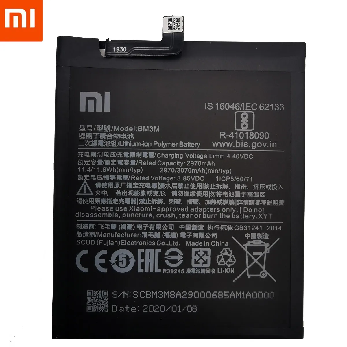 Xiao km Orginal BM3M baterie 3070mAh Pentru Xiaomi 9 Se Mi9 SE Mi 9SE BM3M de Înaltă Calitate Telefon Înlocuire Baterii +Instrumente 3
