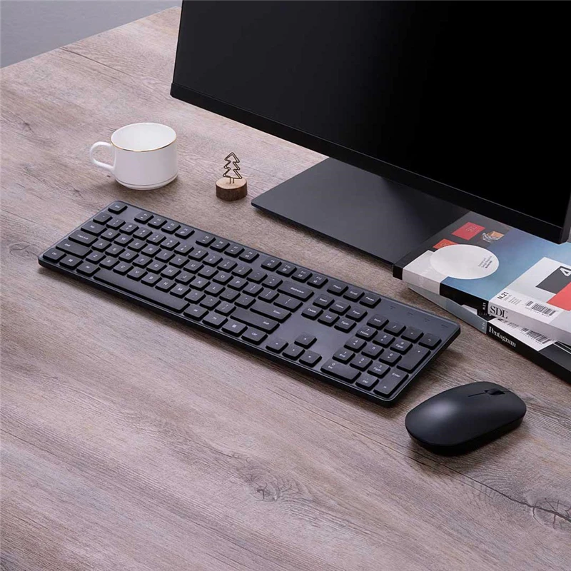 Xiaomi 2.4 G Wireless Tastatură și Mouse-ul Mini Multimedia Full-size Tastatura Mouse Combo Set Pentru Notebook Laptop, Desktop PC 3