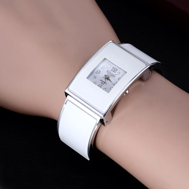 Xinhua reloj mujer de Moda Ceasuri Femei Brățară Brățară Ceas de Lux Femei din Oțel Inoxidabil Dreptunghi Ceas relogio feminino 3