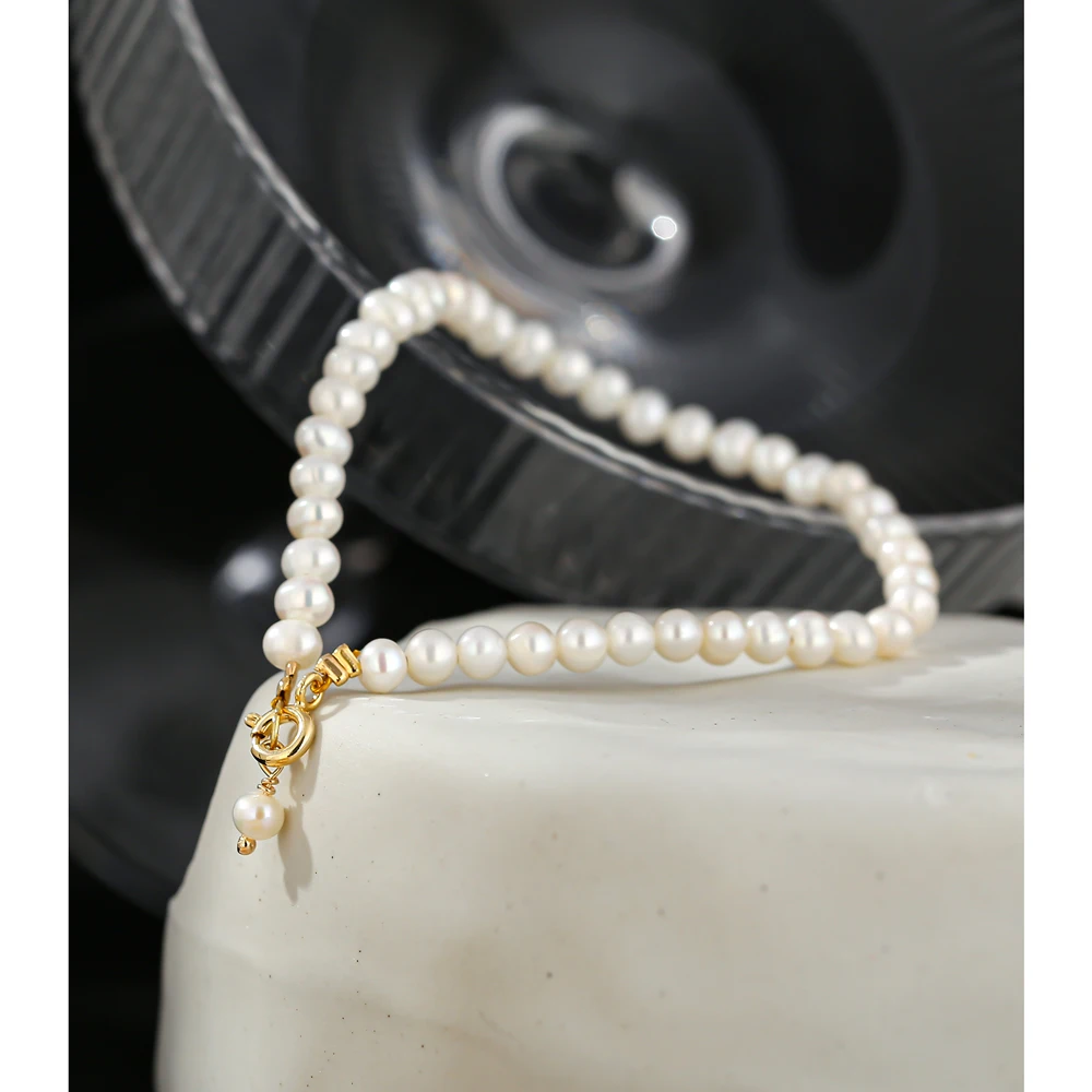 Yhpup 5-6mm Naturale de apă Dulce Pearl Brățară Brățară Bijuterii Cadou pentru Femei de Moda de Lux Accesorii Pulseras Mujer Moda 2020 3