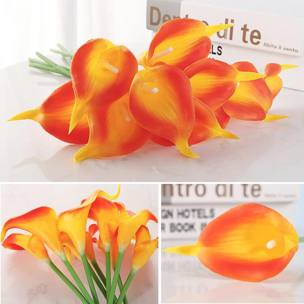YORIWOO 10buc Crini Real Touch Flori Artificiale Pentru Decor Nunta Acasă Buchet de Mireasa Flori False Consumabile Partid 3