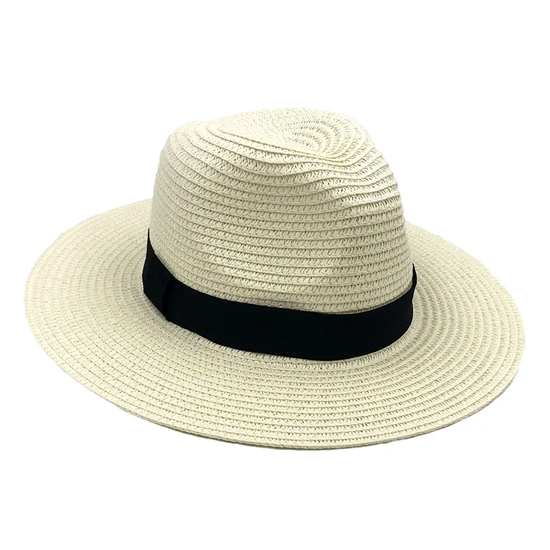 ZGYF JCH Brand de Pălării de Paie Pentru Femei Panama Pălărie Bej Alb Plaja Barbati Casual de Vara cu Boruri Largi Hawaiian Moda Pălărie de Soare 3