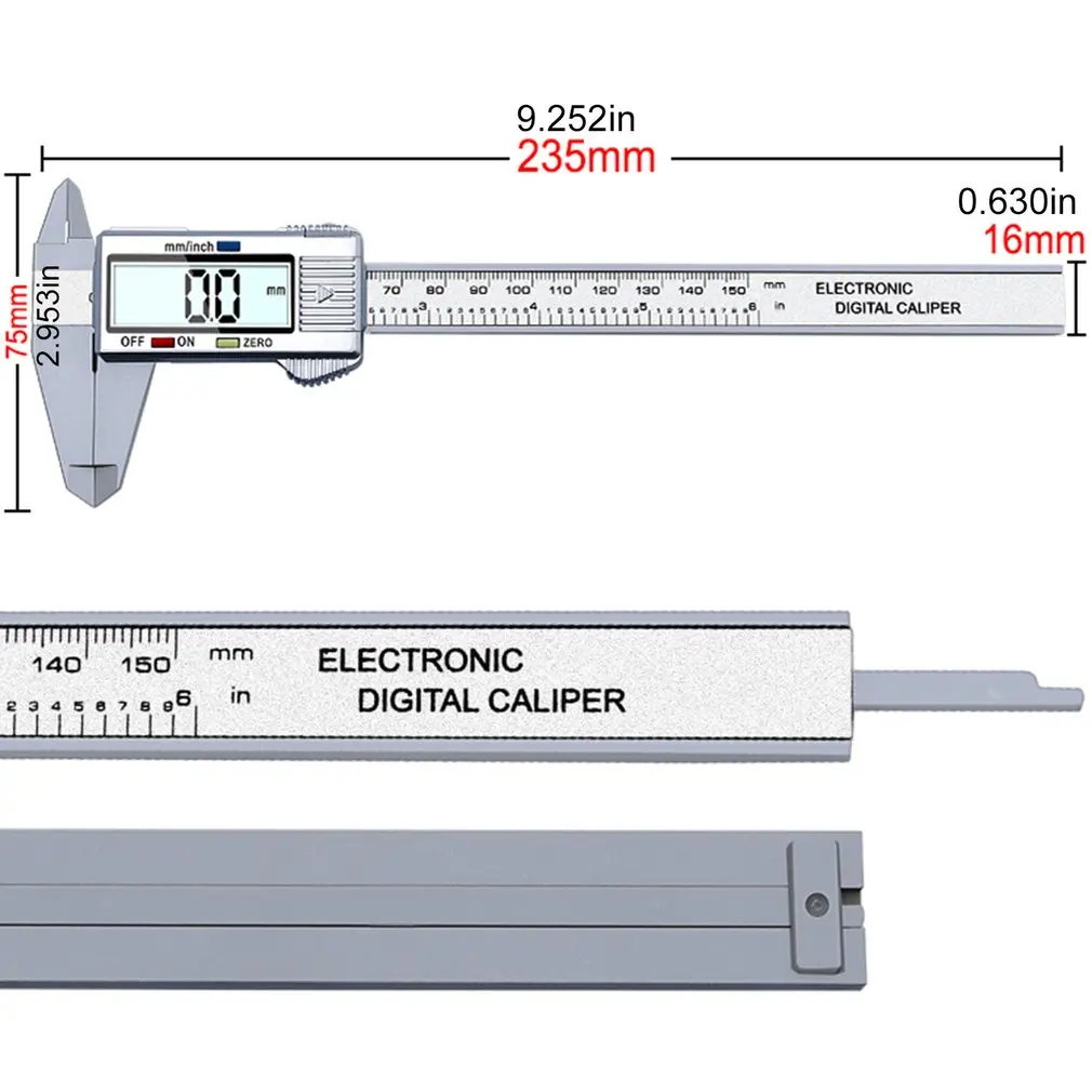 0-150mm LCD 150mm Electronice Digitale Fibra de Carbon Șubler cu Vernier Gauge Micrometru Model de Precizie Șubler cu Vernier 4