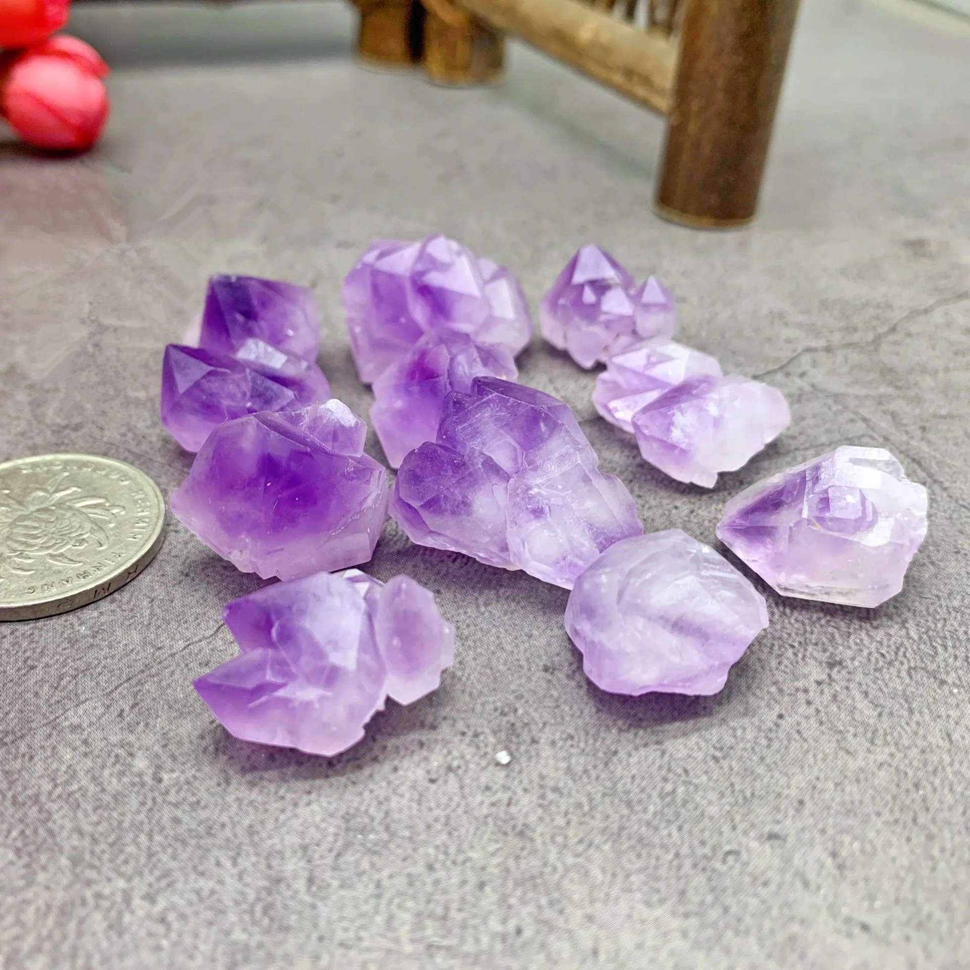 100g Prime în Vrac Piatra de Cristal de Ametist Neregulate Piatra Naturala Violet Minerale Pentru Vindecarea Chakra de Colectare a mostrelor de Grădină DecorD2 4