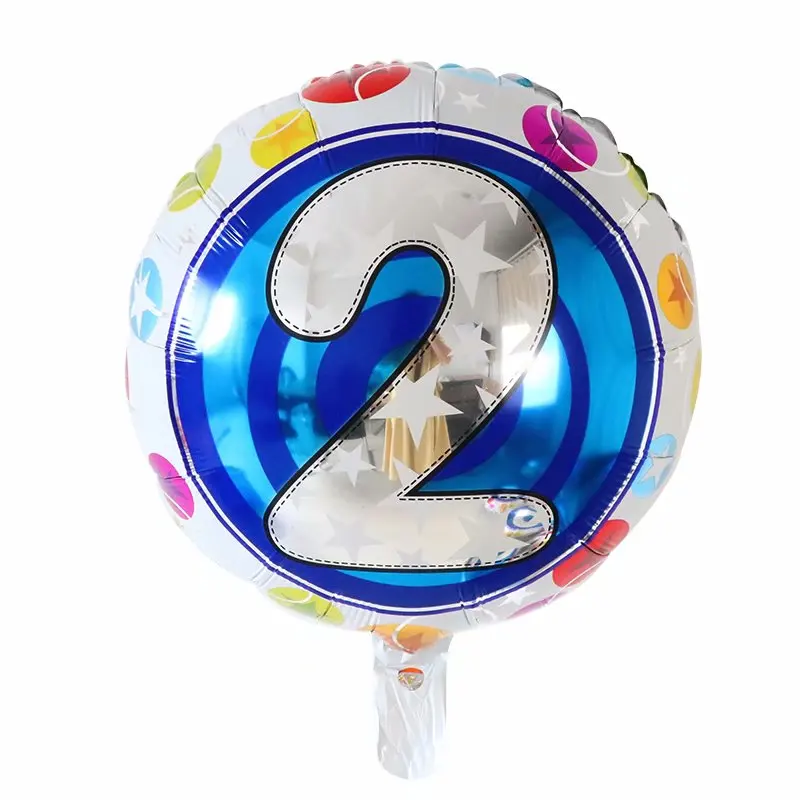 10buc 18inch albastru Argintiu Număr de Baloane Ziua de naștere Petrecere de Nunta, Decoratiuni Baloane Folie Copil jucărie Copil de Dus Cifre Globos 4