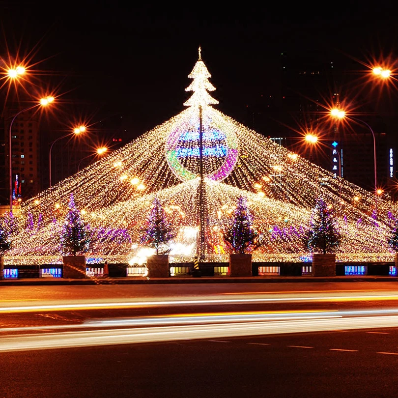 110v NE 10m 100 de LED-Uri LED Ghirlanda Șir Lighs Pomul de Crăciun Decor Nunta Impermeabil Zână Lumină Interioară în aer liber, Decor Acasă 4