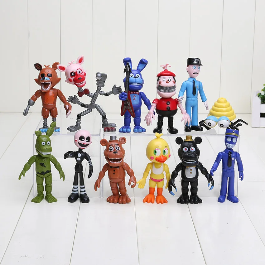 12buc/set 5-11.5 cm Cinci Nopți La lui Freddy figura FNAF jucării Chica, Bonnie, Foxy, Freddy Fazbear Urs Papusa PVC Figurine model 4