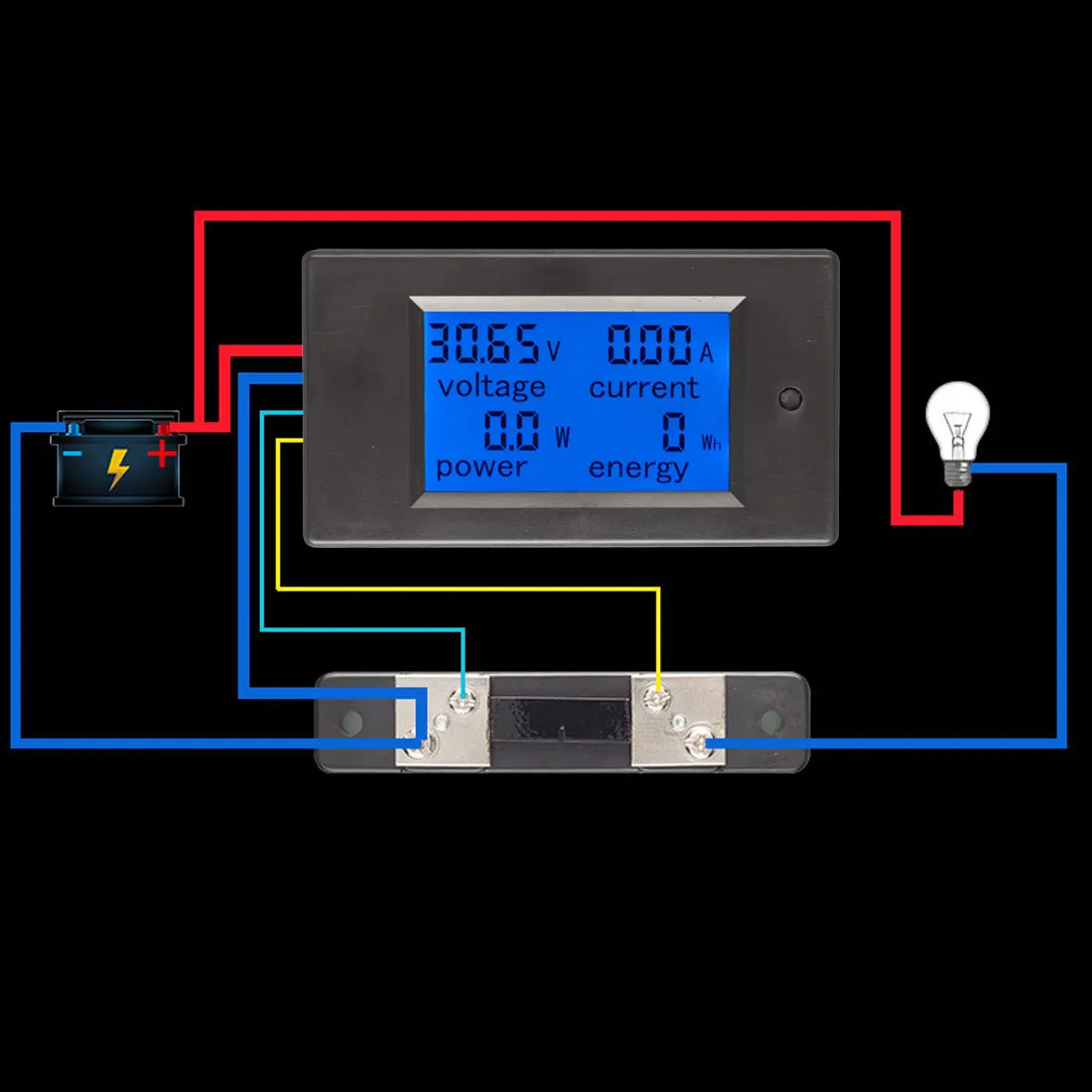 1buc DC 6.5-100V 0-100A Ecran LCD Digital de Curent Tensiune a Contorului de Energie Multimetru Ampermetru Voltmetru 100A Șunt de Curent 4