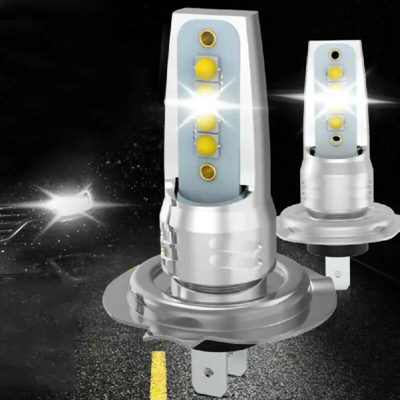 1Pair H7 LED-uri Faruri de Conversie Stabilit Cob Bec 110W 10000LM Alb Scăzut Faruri cu LED-uri Becuri Kit de Conversie Lumini Lămpi de Ceață 4
