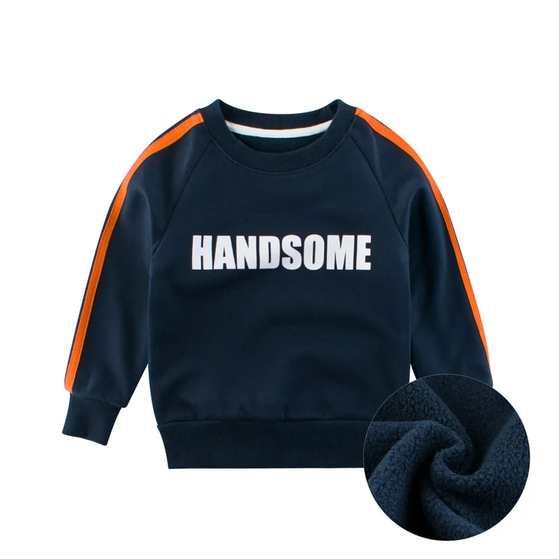 2-9T Copil Copil Copil Băiat pulover de Sus de Toamna Iarna Haine groase de Moda cu Dungi Hanorace și Tricou Copil Tinuta 4