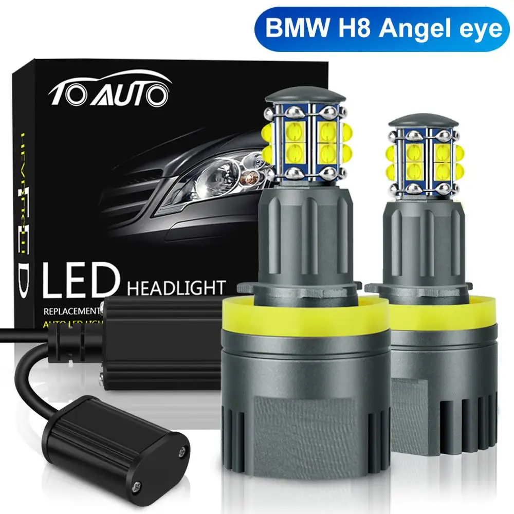 2 buc H8 LED Angel Eyes Faruri Led Lumini de poziție Canbus pentru BMW X5 E70 X6 E71 E90 E91 E92 M3 E89 E82 E87 Auto 12V Lampă de Cap 4