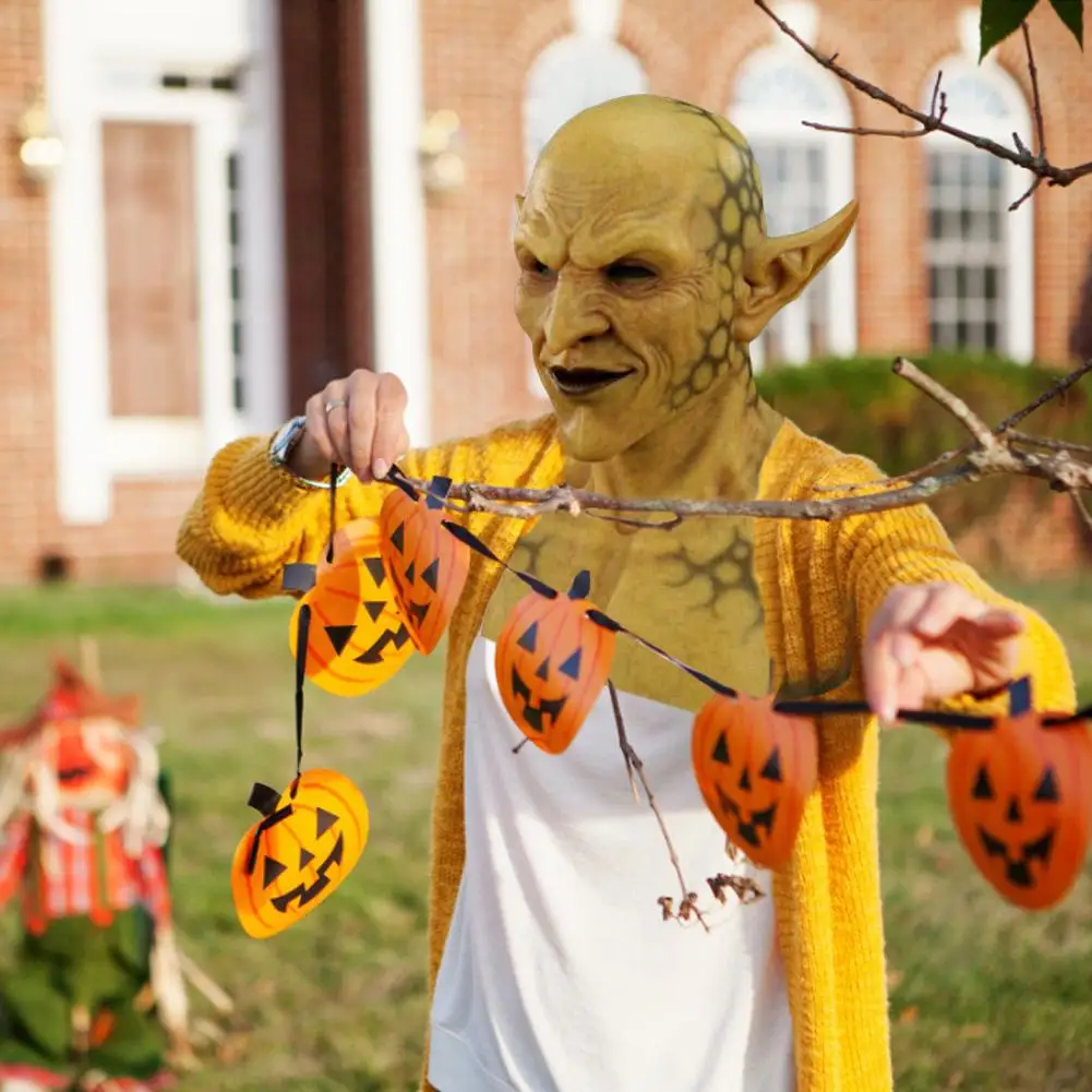 2020 Nou Înfricoșătoare De Halloween Masca Galben Imp Demon Masca Petrecere Costum Cosplay Elemente De Recuzită Pentru Adulți 4