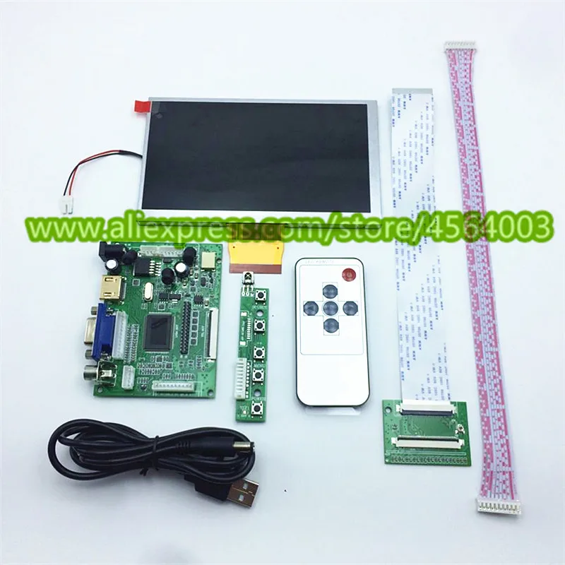 6 inch 800*480 ecran LCD Controller TM060RDH01 monitor driver placa de control HDMI VGA 2AV pentru Raspberry pi ecran Module kit 4