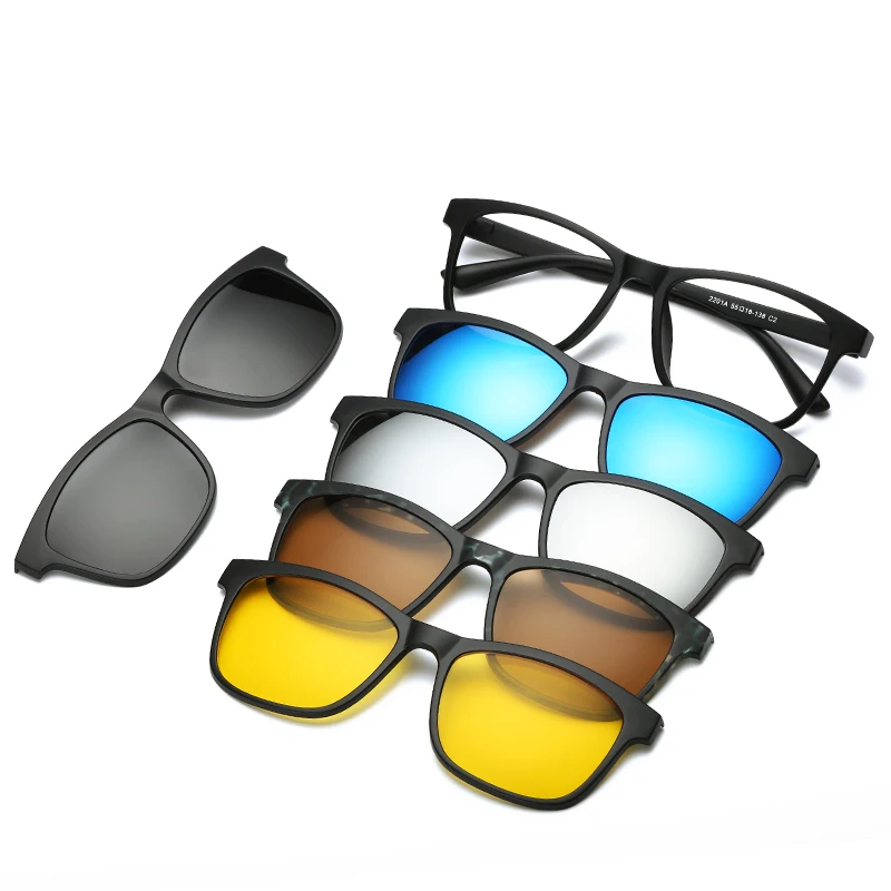 6 În 1 Personalizat Barbati Femei Polarizate Optice, Magnetice, ochelari de Soare Clip Magnet Clip pe ochelari de Soare Polaroid Clip pe Ochelari de Soare Rama 4
