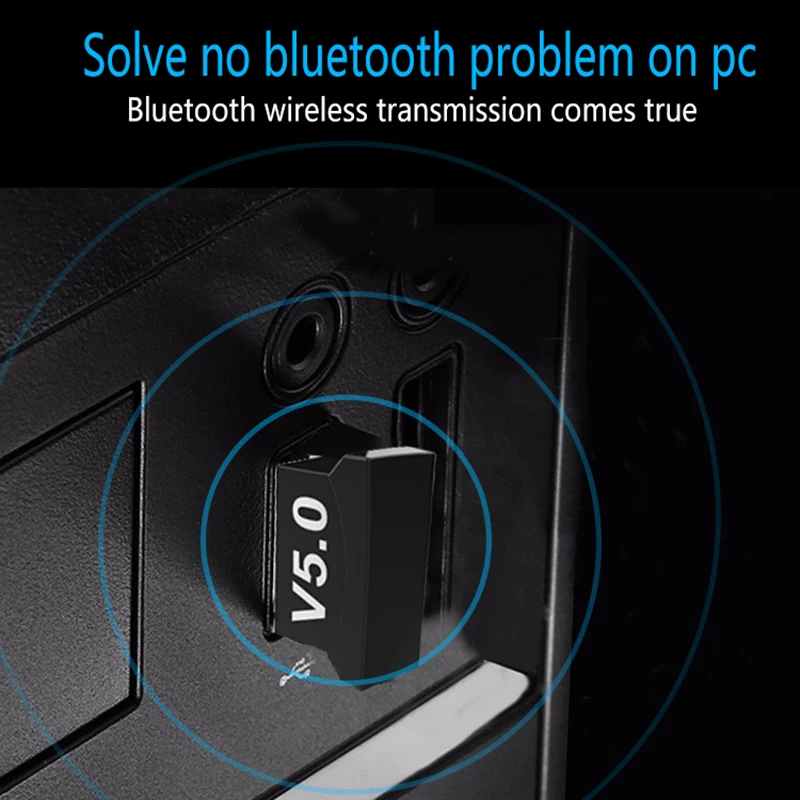 Adaptor Bluetooth USB 5.0 computer desktop gratuit unitate de receiver Audio Bluetooth Dongle muzica receptor Audio Windows transmițător 4