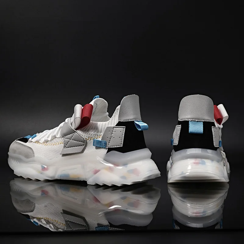 ADBOOV Nou Respirabil Pantofi de Stradă pentru Bărbați Transparent Unic Adidași de Moda Om Formatori 4