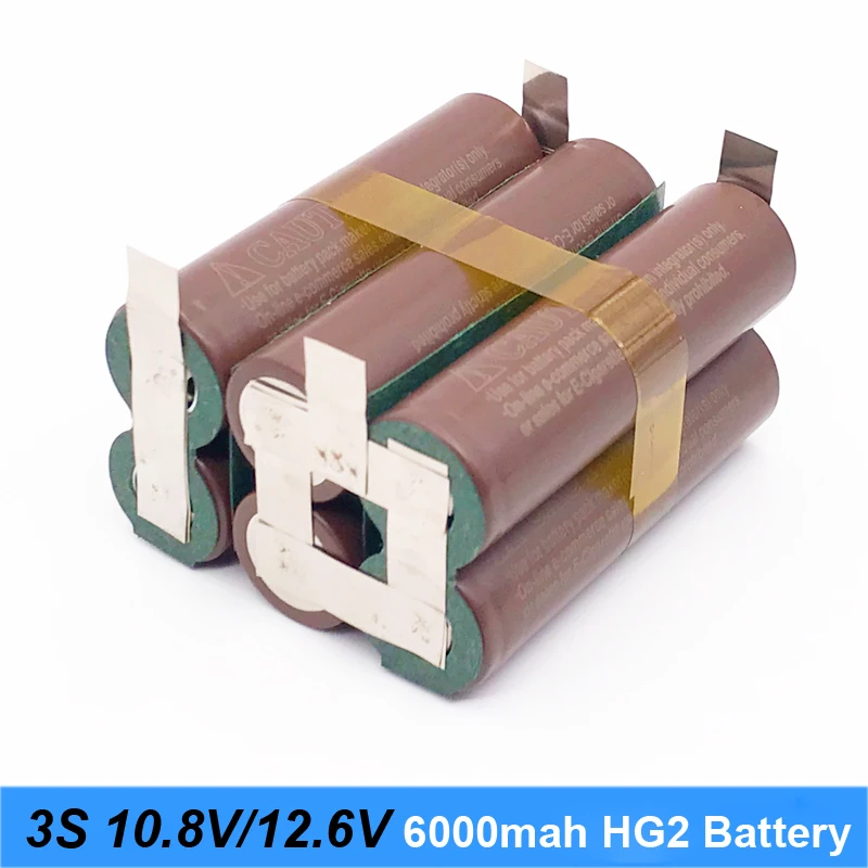 Baterie 18650 hg2 3000mAh 20amps 12.6 V la 25,2 V șurubelniță cu acumulator weld sudură bandă 3S 4S 5S 6S bateriei (personaliza) 4