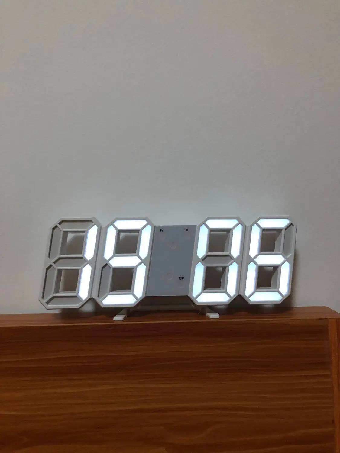 Ceas de Perete Digital cu LED Numeral, 3D LED Ceas Digital pentru Decor Cameră de zi, Bucătărie, Ceas cu Dimmer 4