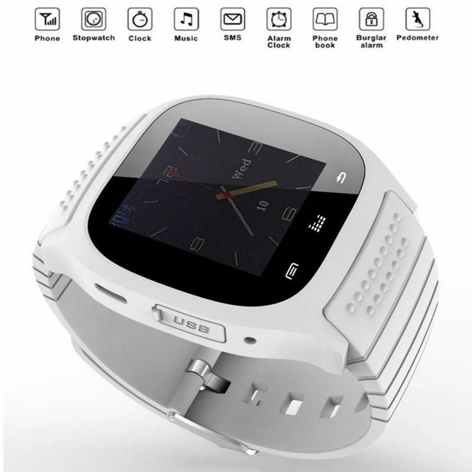 Cele mai noi Impermeabil Bluetooth Ceas Inteligent Pentru Android Samsung HTC Iphone IOS Monitor de Ritm Cardiac Apel Muzica Watch Pentru Barbati Femei 4