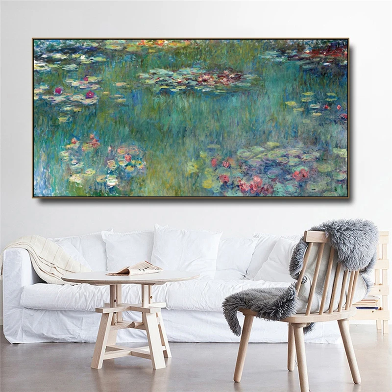 Claude Monet Apă Lotus Panza Tablouri de Arta Reproducerea Impresionist Postere și de Imprimare Imagini de Perete pentru Living Home Decor 4