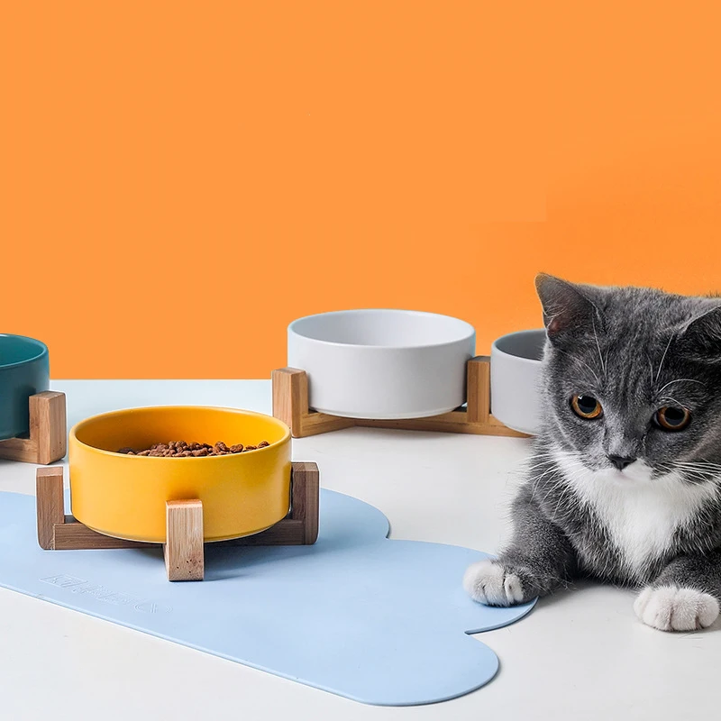 De marmură, de Ceramică de Companie Castron Pisica Catel produsele Alimentare Dublă de Companie Boluri de Mâncare de pisici de alimentare cu Apă Câine Accesorii multiple opțiuni de culoare 4