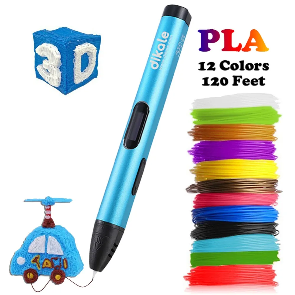 Dikale de Imprimare 3D Pen 5V 3D DIY Pix Creion de Încărcare USB 3D Desen Pixuri Gratuit PLA cu Incandescență Pentru Copii Educație Modelare Jucarii Cadou 4
