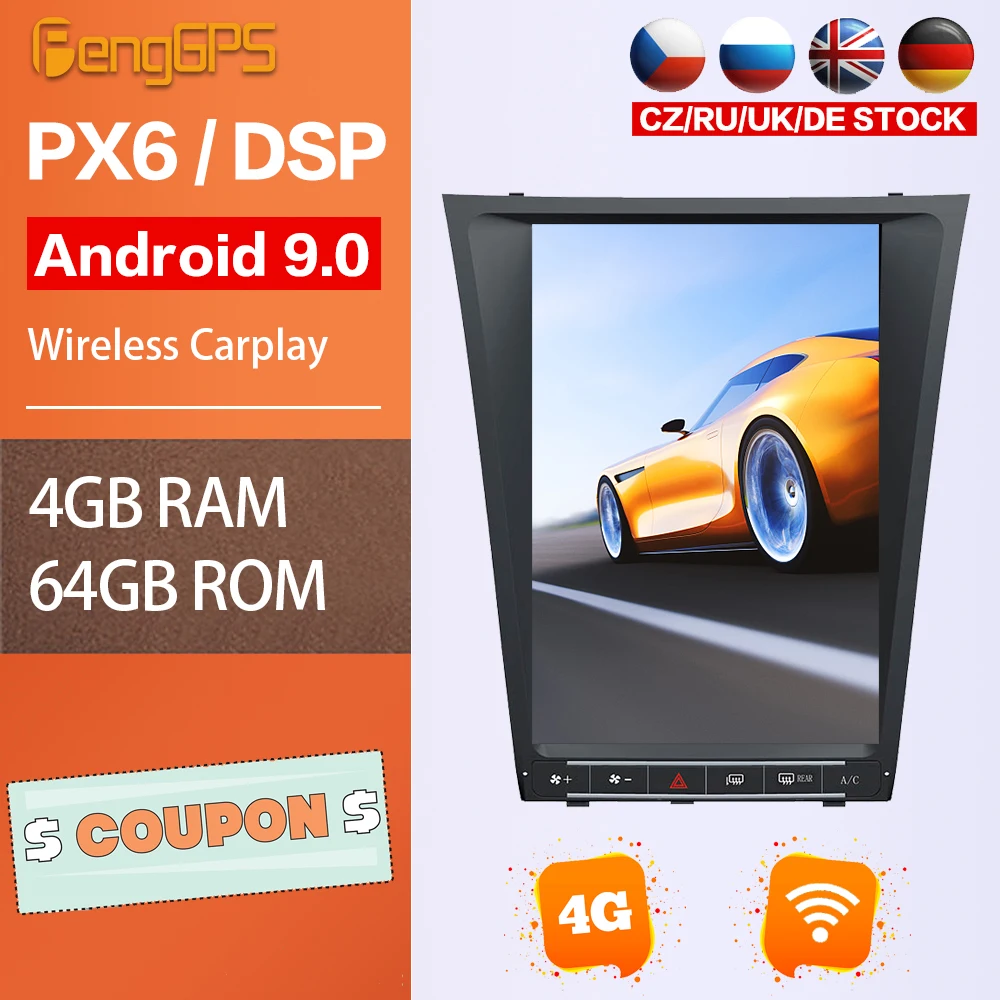 DVD Player Pentru Lexus GS300 GS460 GS450 GS350 Android Setreo Radio Multimeida de Navigare GPS Unitatii Touchscreen Bluetooth 5.0 4