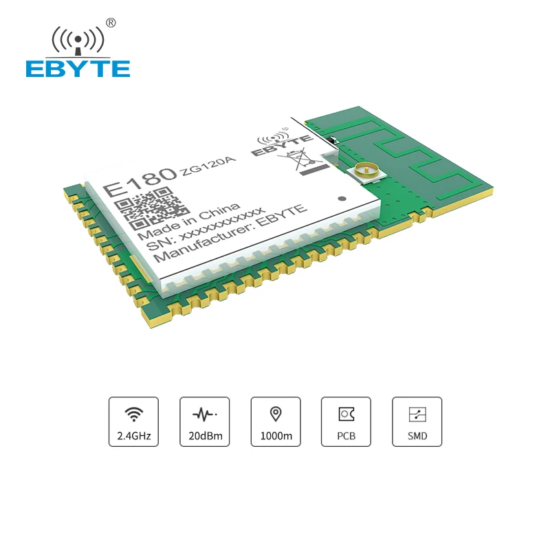 EFR32 Zigbee3.0 Modulul Wireless SoC 2.4 GHz Raza Lunga de Date de Emisie-recepție Zigbee Link-ul Touch Pentru Sistem Home Inteligent E180-ZG120A 4