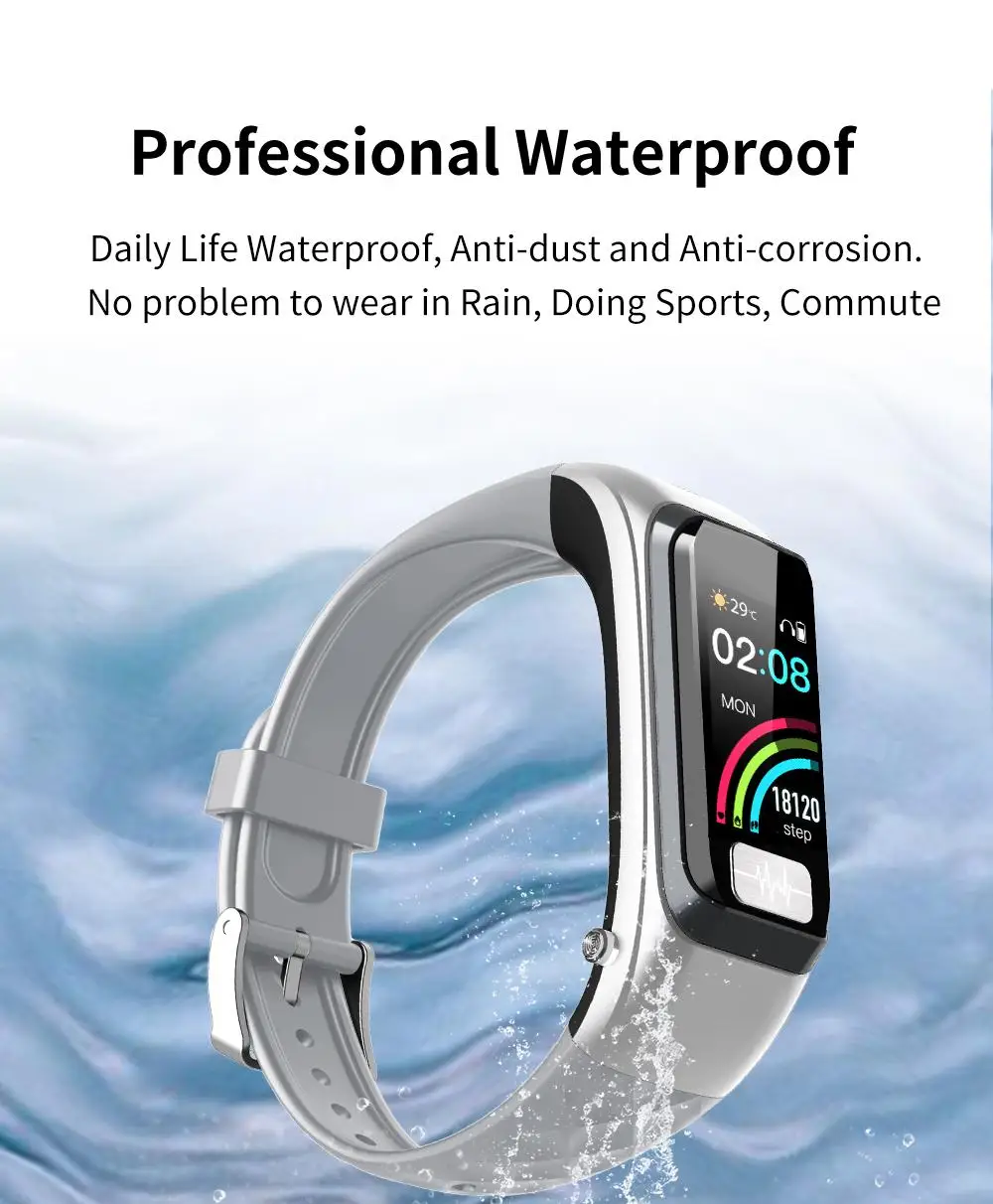 H207 Inteligent Ceas Bratara Bluetooth pentru Căști 2 in 1 AI ECG+PPG Heart Rate Monitor de Presiune sanguina Sport cu Mașina de Apel Smartwatch 4