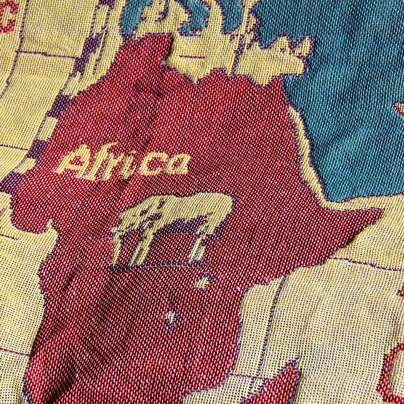 Harta lumii Jacquard de Bumbac Pătură De Canapea Acoperă Pături Groase de Pian Acoperă Covor AB-Partea Plapumă 3-Dimensiuni Cuvertura de pat 4