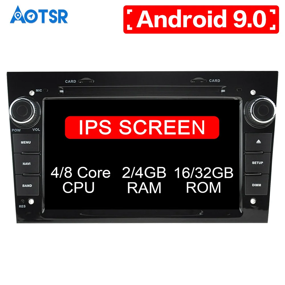 IPS DSP 4GB Android 9.0 2 DIN GPS AUTO pentru opel Vauxhall Astra H, G, J, Vectra Zafira Antara Corsa Vivaro Meriva Veda DVD Playere 4