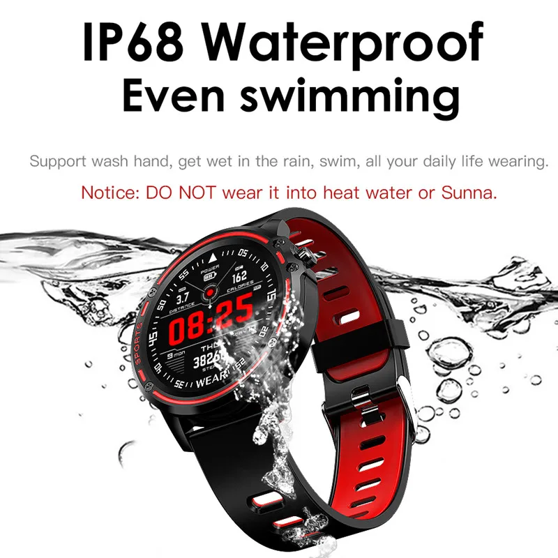 L8 Ceas Inteligent Bărbați IP68 rezistent la apa Reloj Hombre Multi-modul sport SmartWatch Cu ECG PPG Tensiunii Arteriale Rata de Inima de fitness ceas 4