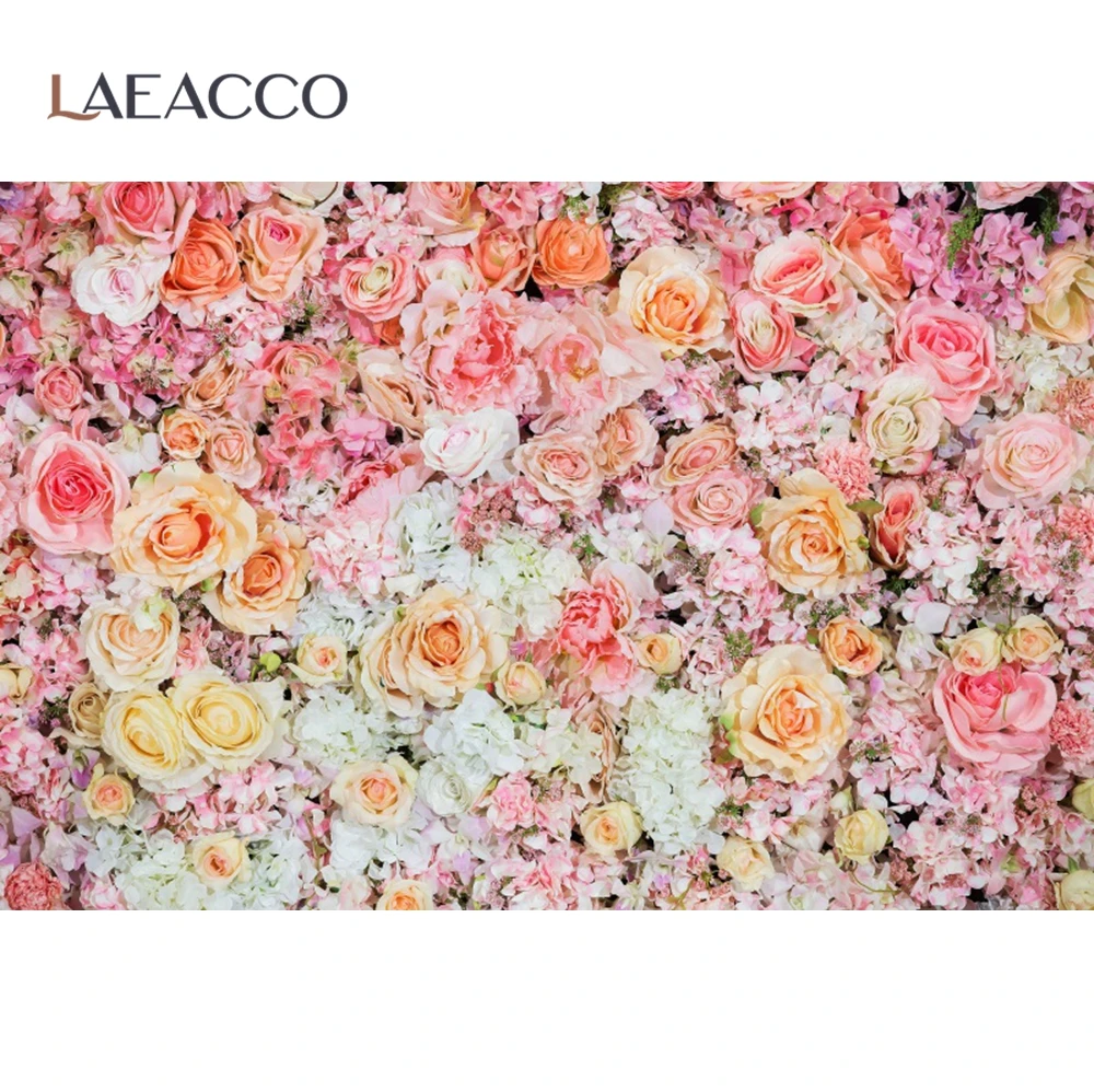 Laeacco Fundaluri Foto Nunta Floare De Primăvară Flori De Perete Petrecere Copil Fotografie Portret Imagini De Fundal Pentru Studio Foto 4