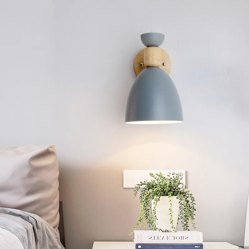 Lampă de noptieră Nordic dormitor modern minimalist perete de fundal creative lampă cu LED-uri camera de zi creative prop lampă de perete 4