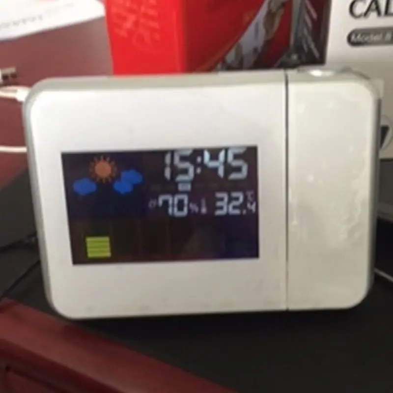 LCD Ceas Electronic de Proiecție Digital Ceas cu Alarma Snooze Vremea Termometru cu Display LED 4