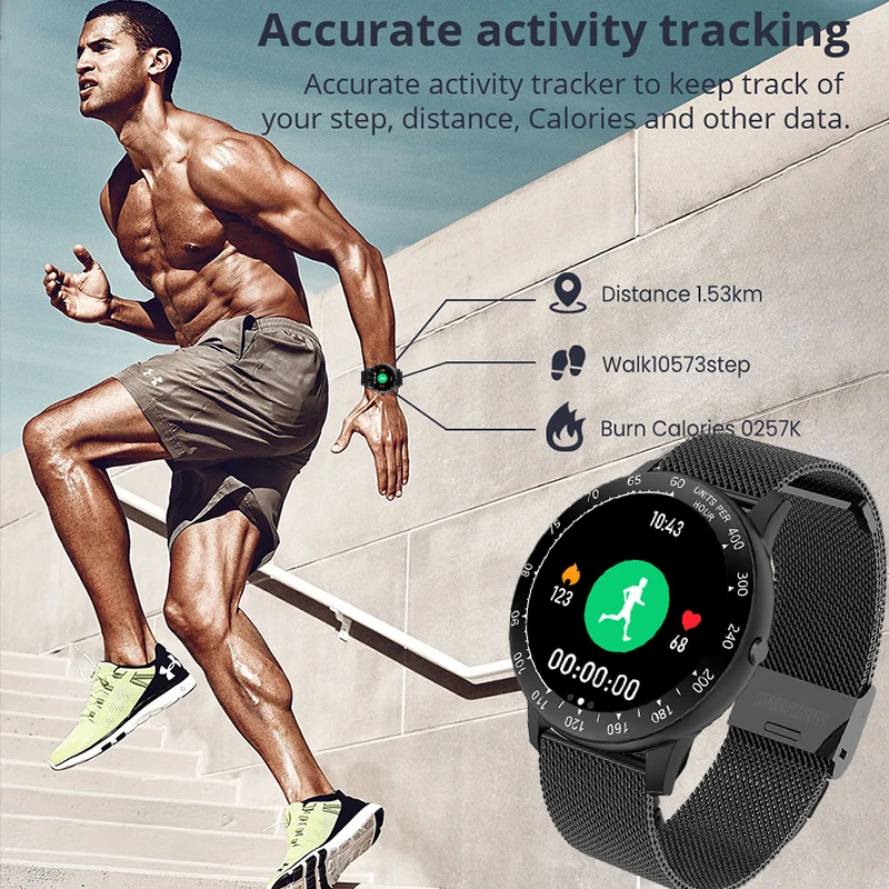 LIGE 2020 Full Touch de Moda Ceas Inteligent Femei barbati Sport Impermeabil pentru Android/ios informații Apel smartwatch Pentru femei barbati 4