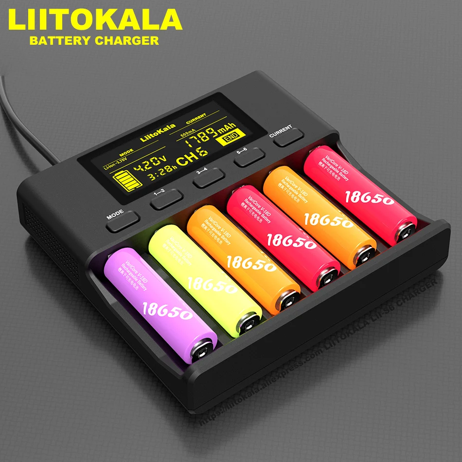 LiitoKala Lii-500S Lii-S6 Lii-PD4 Lii-500 încărcător de baterie 18650 acumulator 18650 26650 21700 AA baterii AAA display LCD 4