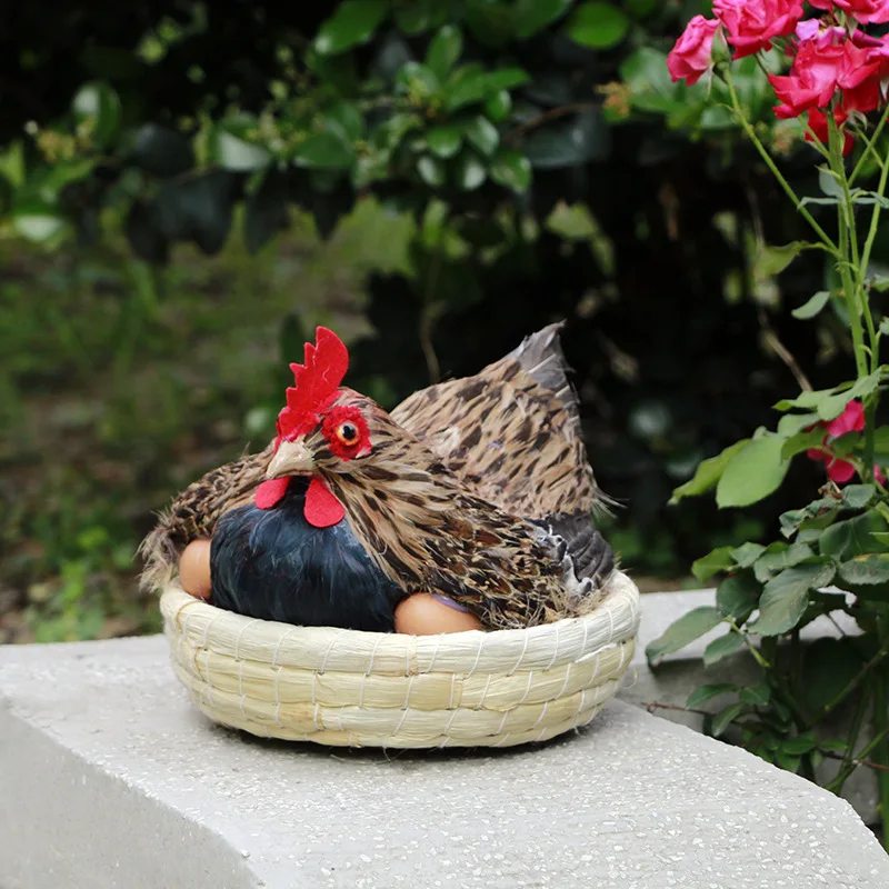 Mare Simulare Pe Cuib De Găină Ouă De Incubație Animal Pană Acasă Bucatarie Restaurant, Magazin, Bar Decor Petrecere 4