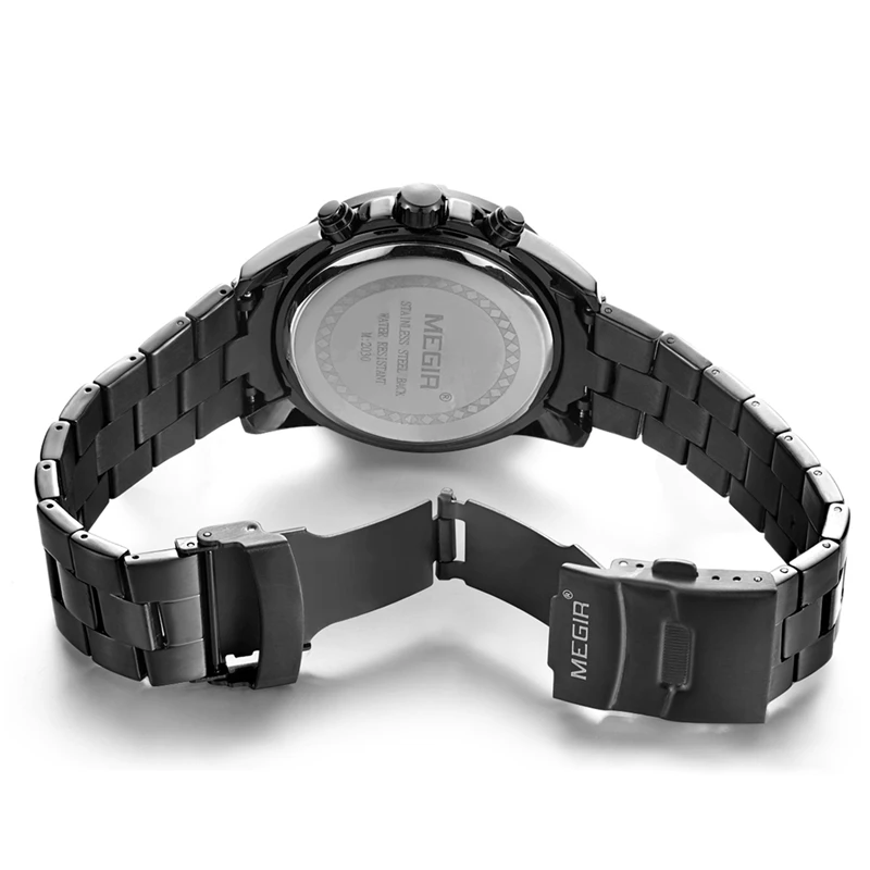 MEGIR Top Brand de Lux Ceas Cronograf Oameni de Moda din Oțel Inoxidabil Sport Bărbați Ceas Calendar Impermeabil Ceasuri Reloj Hombre 4