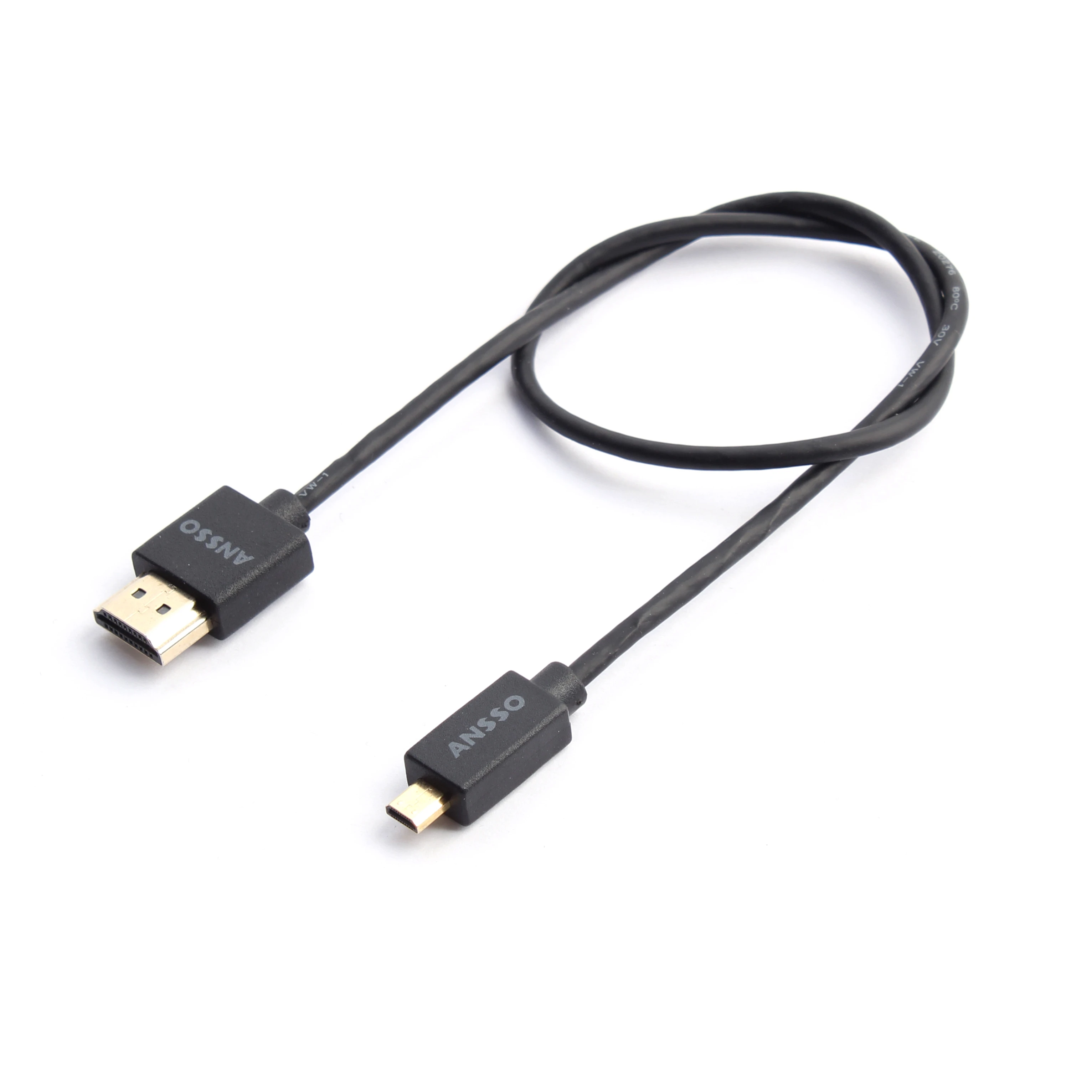 Micro HDMI compatibil cu ultra-fin cordon EOS R5 R6 XT4 A7 Gopro Atomos 4K60P camera cablu de Extensie Ultra Slim HDMI2.0 18Gbps 4