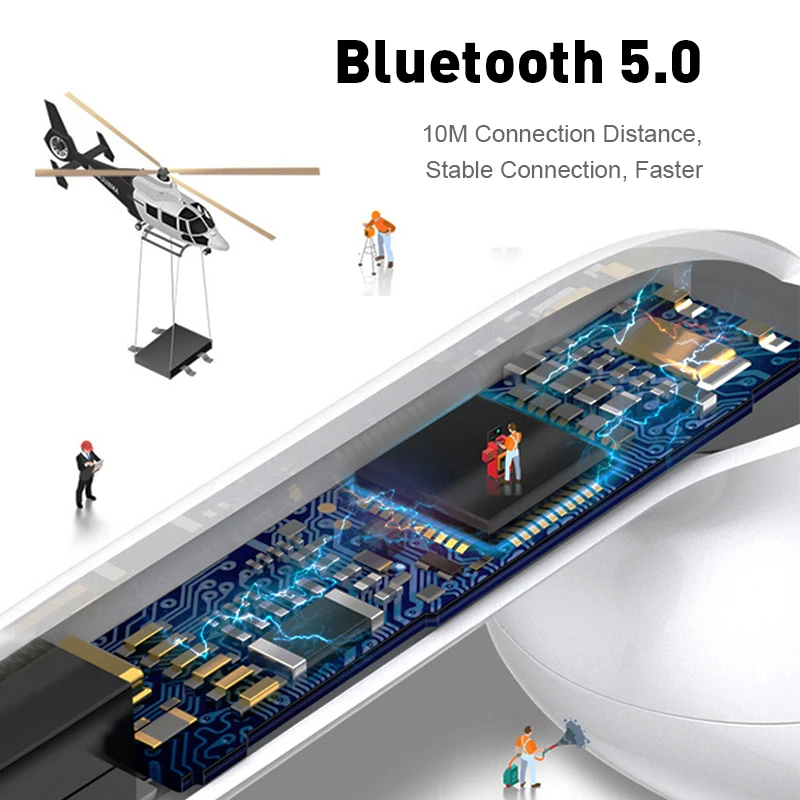 Mini TWS Wireless Căști Bluetooth 5.0 Cască Mat Căști setul cu Cască Căști fără Fir pentru xiaomi iphone Încărcare Cutie 4