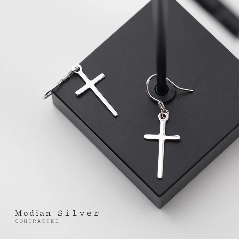 Modian Clasic Argint 925 Moda Cruce Simplă Picătură Cercel pentru Femei Legăna Cercei Bijuterii Fine 2020 Design 4