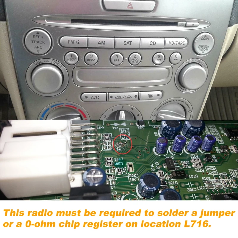 Moonet Car Audio MP3 AUX USB Adaptor de 3,5 mm AUX Interfata CD-Changer pentru Mazda 3 5 6, MPV, CX7 4