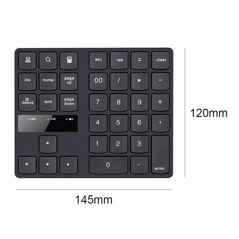 Multi-funcția de Tastatură Numerică cu 35 de Chei Wireless Mini Tastatură Digitală Reîncărcabilă 2.4 GHz pentru Contabil Casier Laptop 4