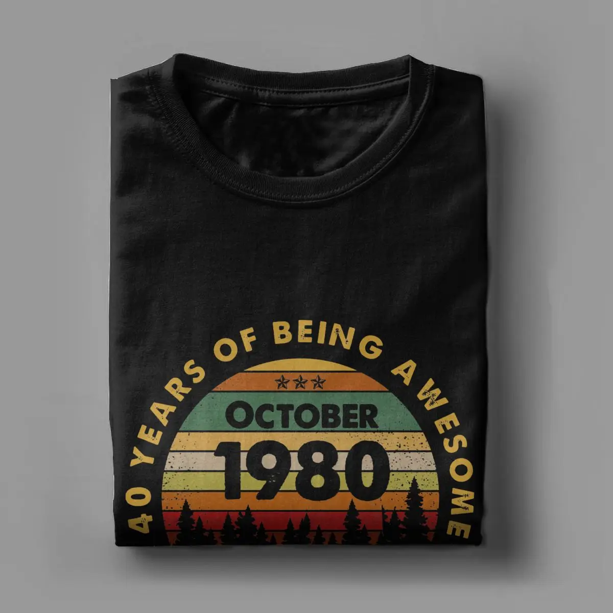 Născut În octombrie 1980 a 40 de Ani De Minunat Tricouri Barbati Funny T-Shirt a 40-a Aniversare Cadou Tricou Maneca Scurta de Îmbrăcăminte 4