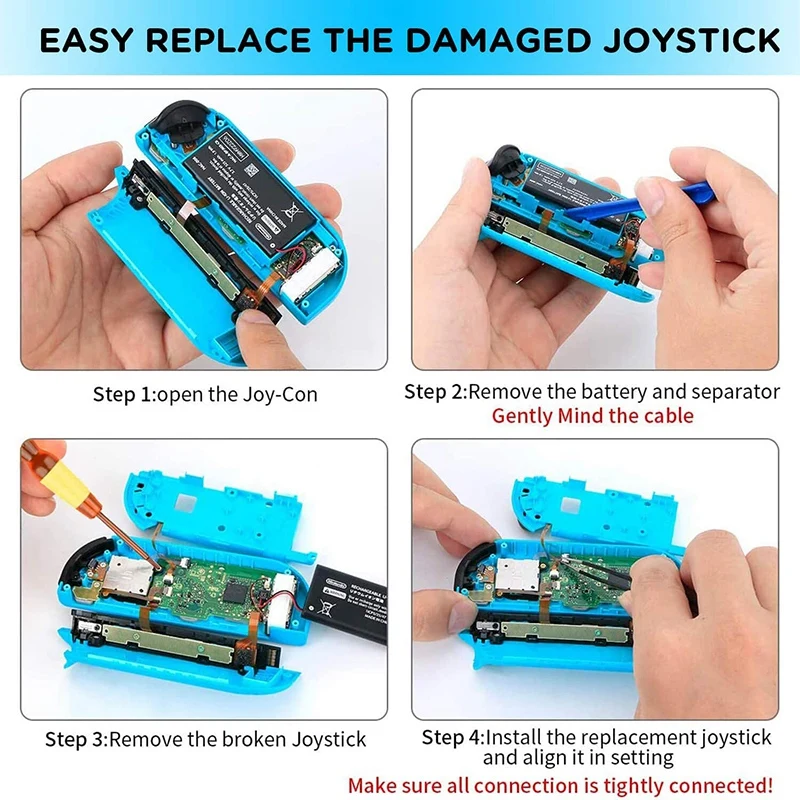 Pentru Joycon Joystick-ul de Înlocuire Pentru Nintendo Comutator Bucurie Con, Kit de Reparare Includ 4 Analog Stick de Degetul mare de Piese 21Pcs 4