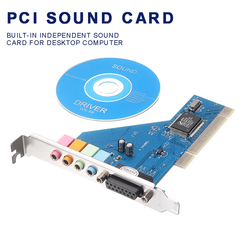Pohiks 1 buc Înaltă Calitate, Canal 4 CMI-8738-4ch Chip 3D Stereo Audio PCI placa de Sunet Pentru PC Desktop Computer 4